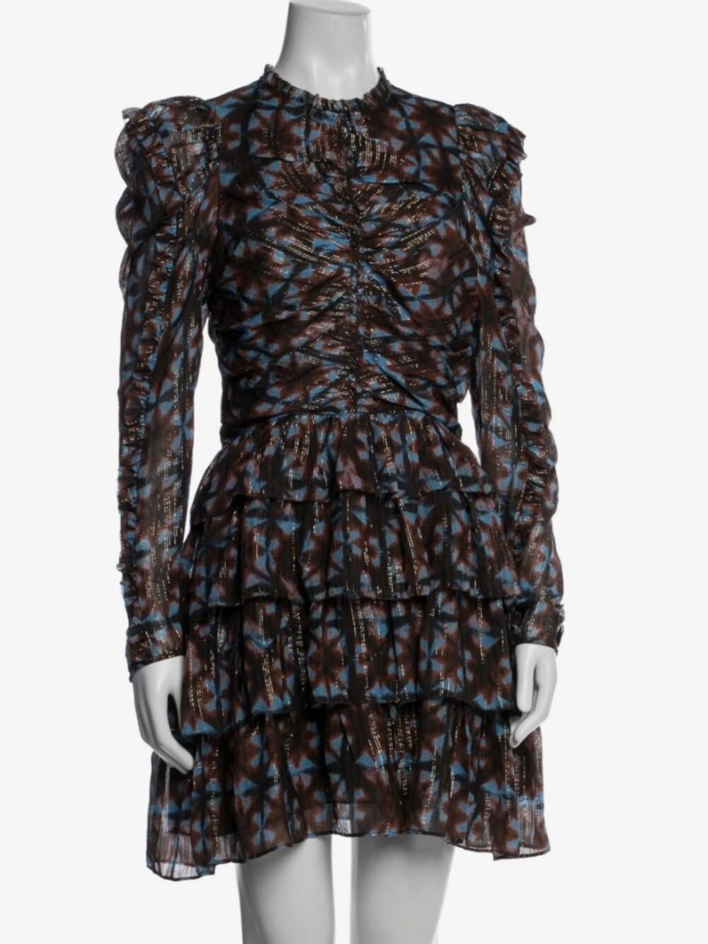 Ulla Johnson Printed Ruffle Mini Dress | Size 2 | NWOT